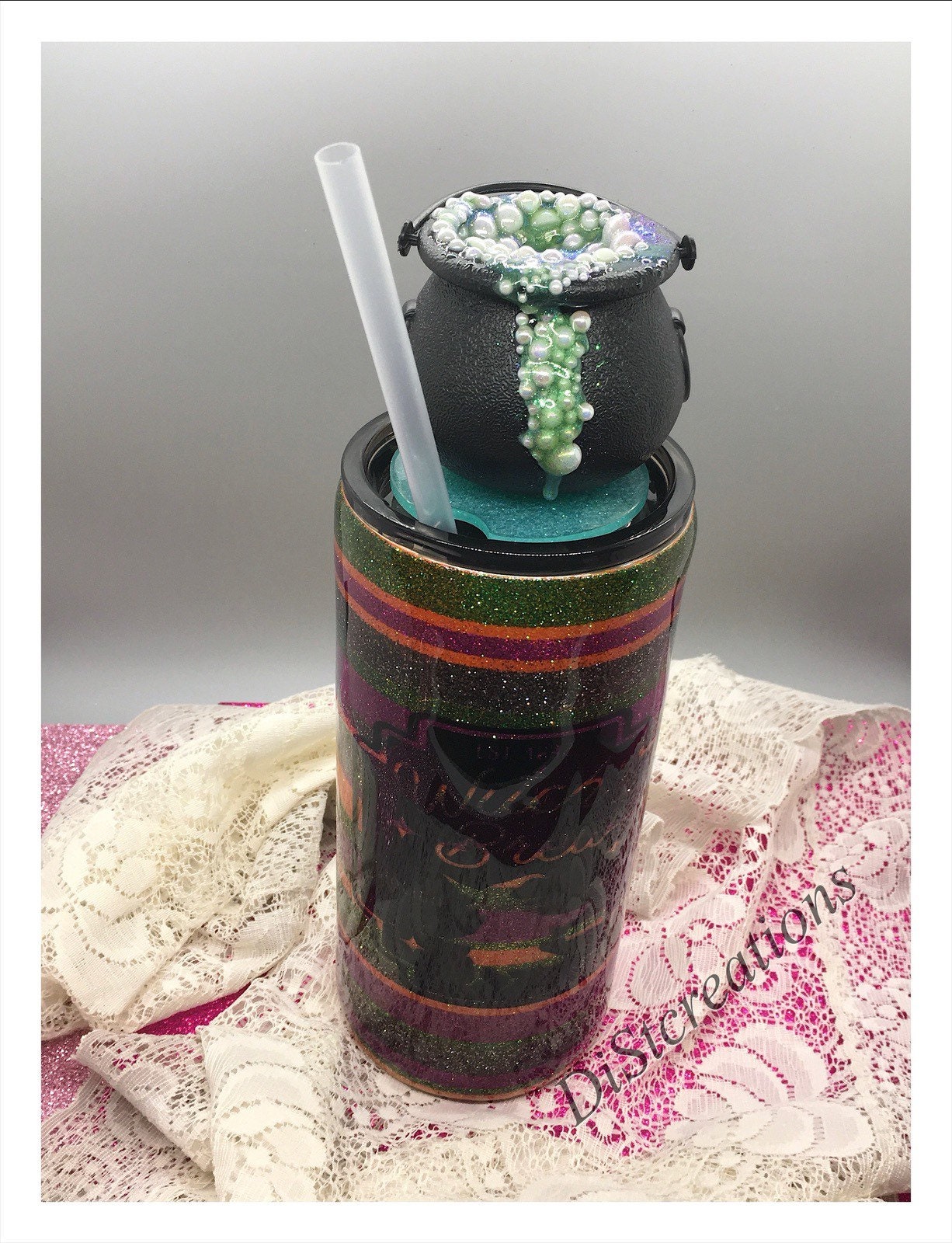 Halloween tumbler witches brew epoxy tumbler cauldron cup Etsy.de