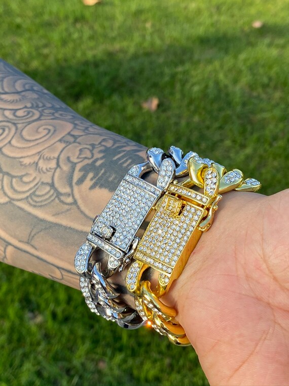 14k Gold Iced Out Miami Diamond Cuban 