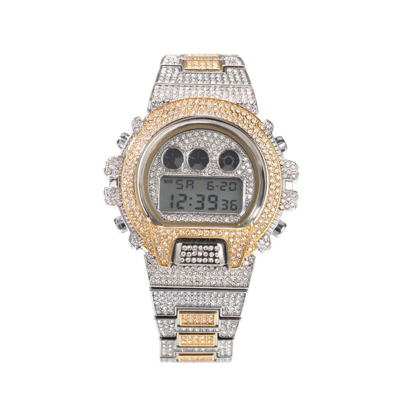 Iced Out Style Gold plated G Shock Watch Jewelry Diamond | Etsy