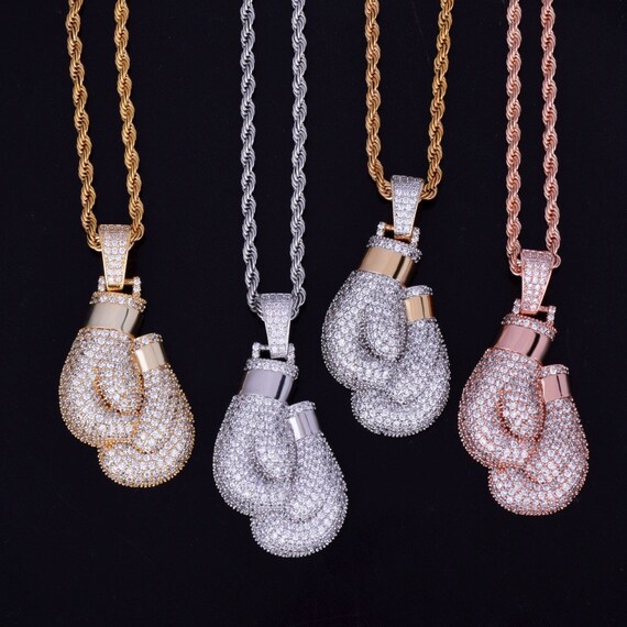 14k Gold Finish Boxing Glove Pendant 