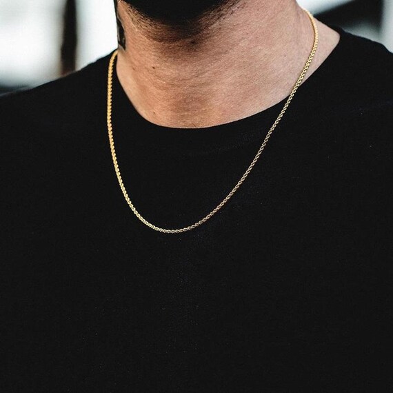 3MM Rope Chain Necklace Stainless Steel 