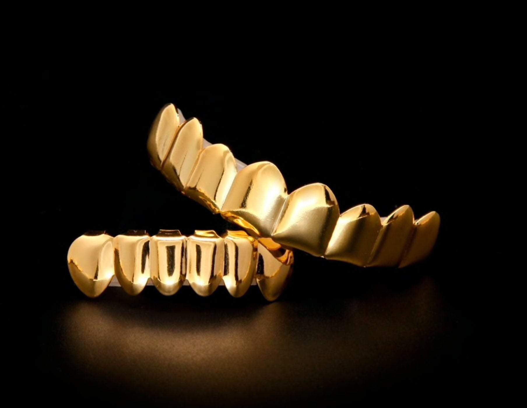 14K Goud 5X Gelaagde 8 Tanden Grillz Gold Grillz Boven en Etsy Nederland