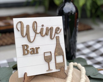 Mini Ship-lap - Wine Bar| Signs | Wood Signs | Shiplap | Bar Sign | Rustic | Shiplap