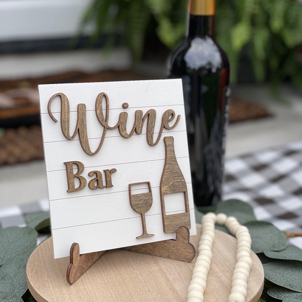 Mini Ship-lap - Wine Bar| Signs | Wood Signs | Shiplap | Bar Sign | Rustic | Shiplap