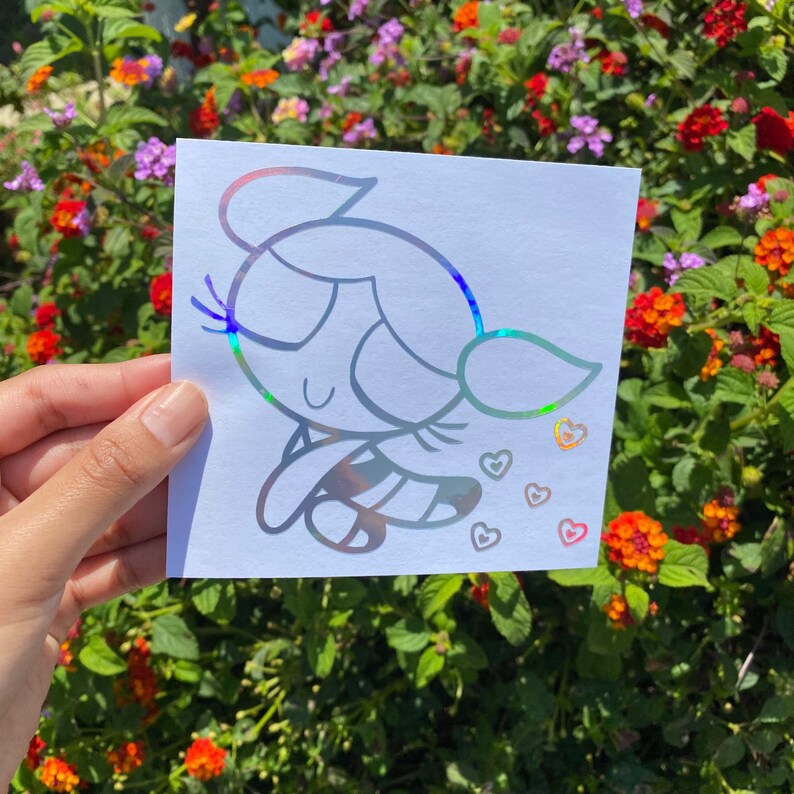 Holographic kawaii Decal Car decal kawaii cute soft Etsy