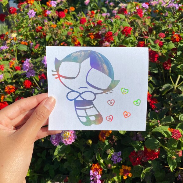 Holographic cute car decal sticker vinyl Kawaii car accessories