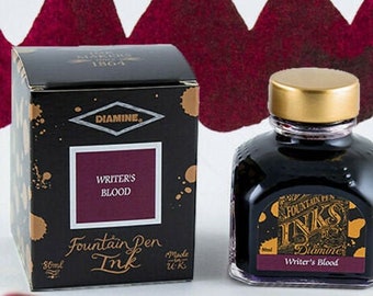 NEW Diamine Fountain Pen Ink Writer's Blood 80 mL