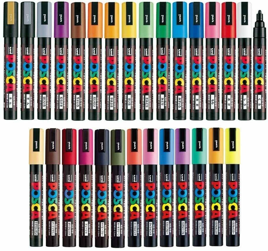 Uni Posca Marker Pens New Edition 54 Pen Set Carry Case Included 