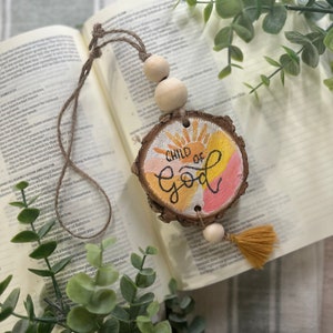 Child of God | Christian Car Charm, Christian gift, Wooden car oil diffuser, Car accessories for women