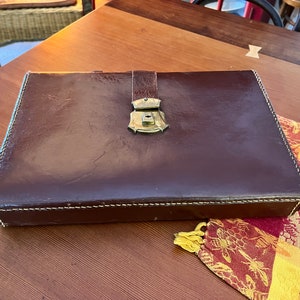 leather case with Chinese style tiles