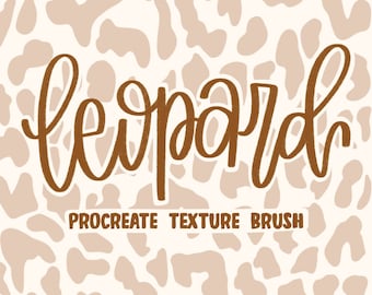 Leopard Print Procreate Texture Brush, Procreate Brush, iPad Procreate Design, Trendy Print, Animal Design, Leopard Print, Cheetah Print