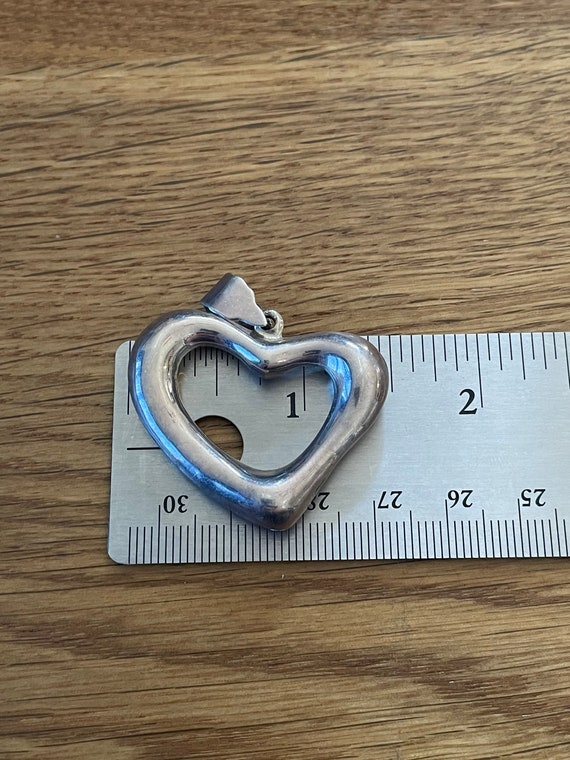 Modern Art Heart Design Sterling Silver Handmade … - image 3