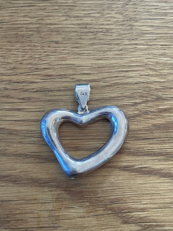 Modern Art Heart Design Sterling Silver Handmade … - image 5