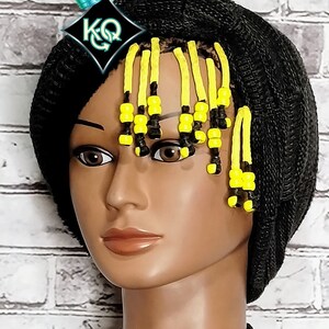 Sulfur Mini Loc Jewelry – Colorful Dread Wraps – Small Loc beads – Boho Hippie Fairy Hair – Faux Dread Hair Wraps - Loc & Braid Jewelry
