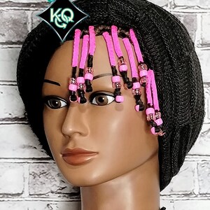 Tourmaline Mini Loc Jewelry – Colorful Dread Wraps – Small Loc beads – Boho Hippie Fairy Hair – Faux Dread Hair Wraps - Loc & Braid Jewelry