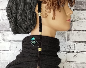 AMARION Crown Forms™ — Flow™, Full™, and Luxe™ | Sculpted Support for Braids, Locs & Twists | Obsidian | Extended Styling System