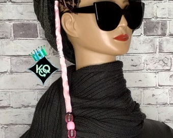 Kunzite AMARION Crown Forms™ - Fabric Loc Structured Styling – Fairy Lock, Dread Bead, Braid System