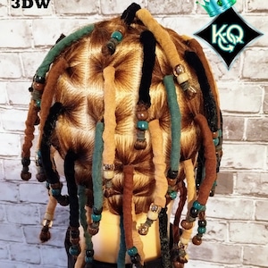 32 Removable Hair Wraps - Rasta Dreadloc Jewelry - Loc Twist Braid Beads – Hair Loc Charms, Beads for Dreadlocks and Braids, Dreadlock Wraps