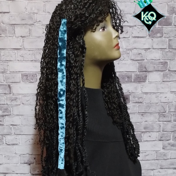 17" Ultra Nu'bien Tubes NTTs African American Royalty Queen King Braids, God and Goddess Locs, Twists Fabric Jewelry Protective Accessories