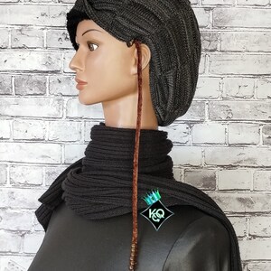 Wisdom Loc Jewelry – Loc Cover - Rasta Dreadloc Jewelry - Protective Hair Accessory - Long Locs Hair Tube - Dreadwrap - Braid & Loc Jewelry