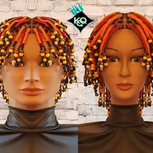 30-60 Removable Hair Wraps, Rasta Dreadloc Jewelry, Loc Twist Braid Beads, Hair Loc Charms, Beads for Dreadlocks and Braids, Dreadlock Wraps