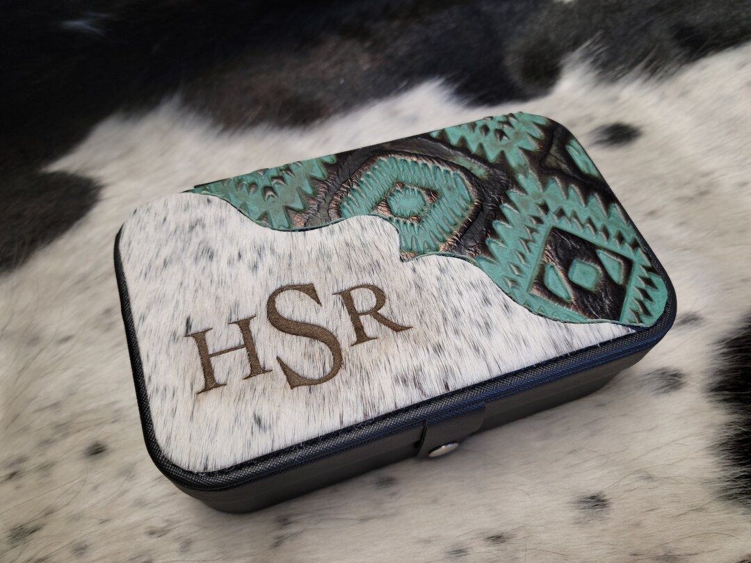 PINK COWHIDE JEWELRY CASE