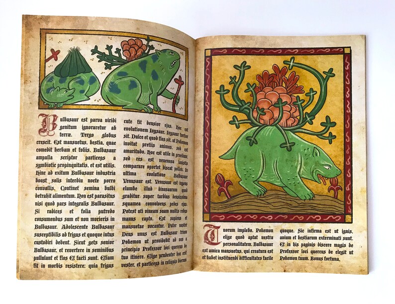 Pokemon Illuminated Manuscript Medieval Pokemon Book image 3