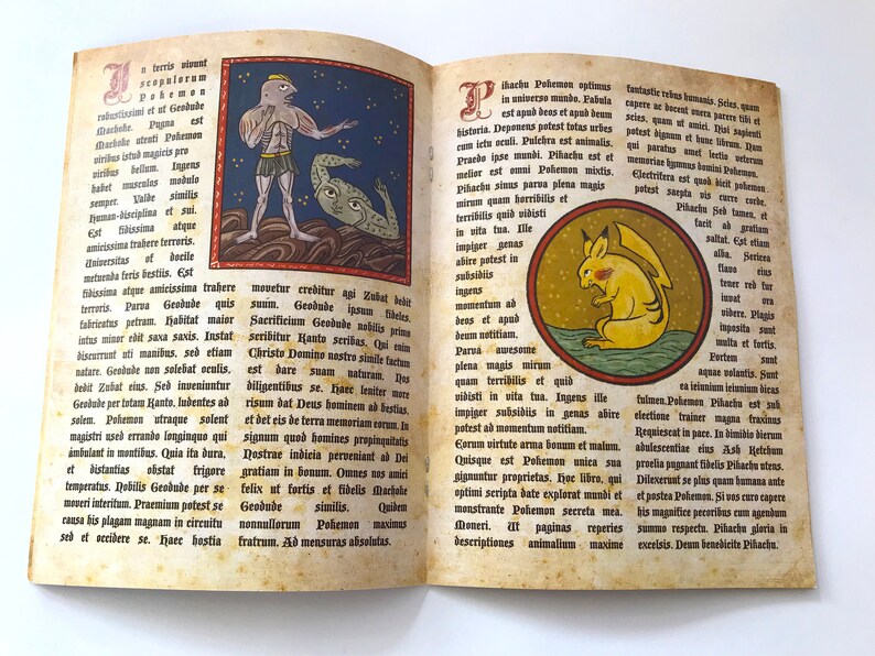 Pokemon Illuminated Manuscript Medieval Pokemon Book image 5