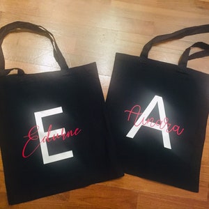 Personalised Tote Bags in black