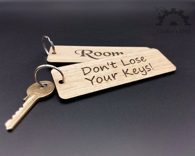 Extra Large Key Ring Solid Oak Novelty Key Fob Large Key Etsy