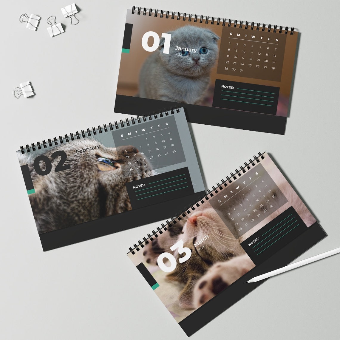 2023 Bureaukalender Kattenkalender 2023 Kalender Kat Moeder Etsy België