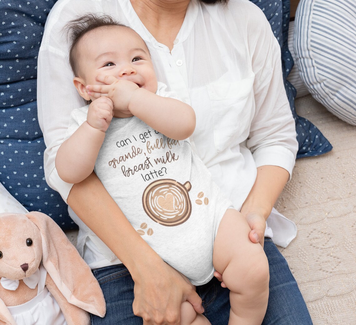 Breastfeeding Onesie Breast Milk Latte Funny Baby Clothes Etsy