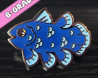 Coelacanth Blue Glitter Enamel Pin [B GRADE]