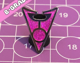Irken Invader Glitter Enamel Pin [B GRADE]
