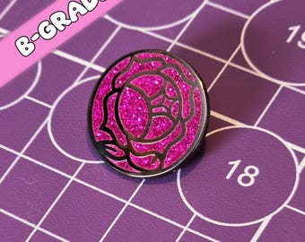 Rose Signet Glitter Enamel Pin [B GRADE]