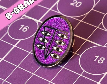 Lilith Mask Glitter Enamel Pin [B GRADE]
