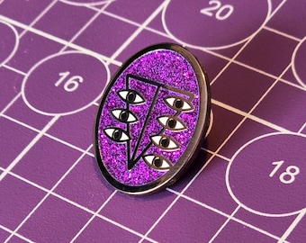 Lilith Mask Glitter Enamel Pin