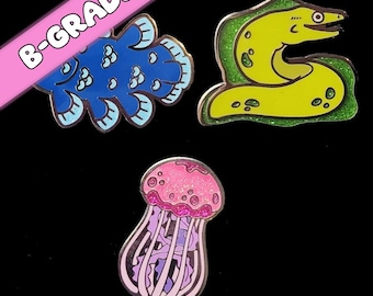 Fish Glitter Enamel Pin Set [B GRADE]