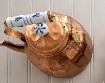 Vintage Copper Tea Kettle
