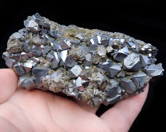 Cabinet size block featuring sculptural octahedral and cubic galena crystals with brown sphalerite - entry level priced Rhodope classic