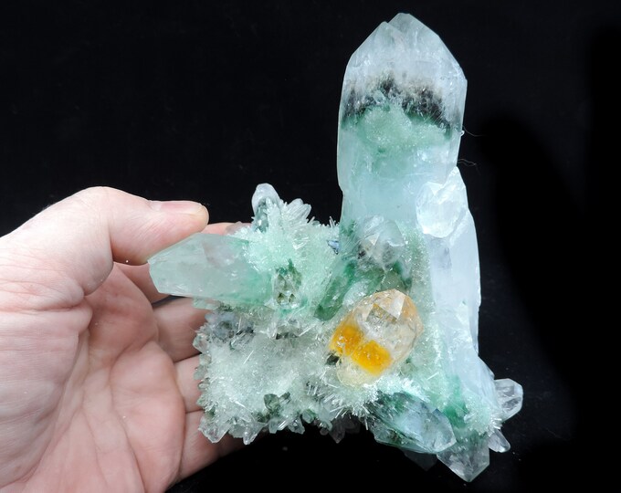 Showy Large Lab Grown Quartz Crystals Featuring Clear Green Etsy