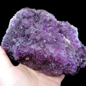Extra large block of purple octahedral fluorite - absolute top quality example of Chinese fluorite at its best