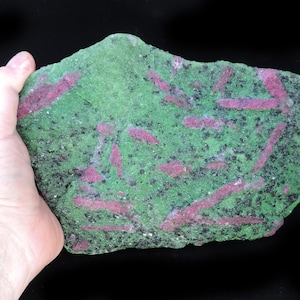 Extra large showy block of 'anyolite' - deep red ruby crystals with bright green zoisite - great display piece