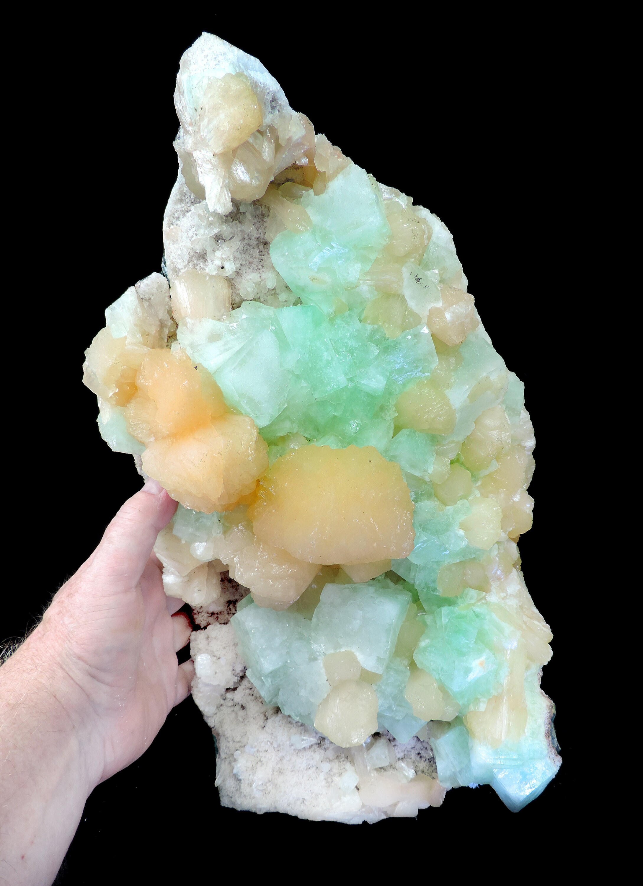 Museum Quality Extra (extra) Large Block Featuring Orange-pink Stilbite ...