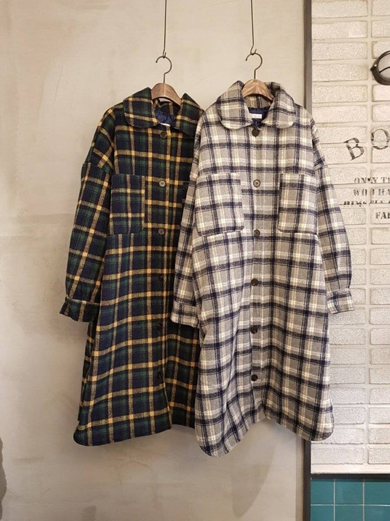 Thermal Wool and Padding Wide Collar Overfit Coat for Winter