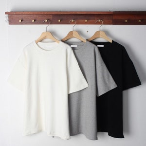 Unisex Fleece Cotton Oversized T-Shirts – White, Gray, Black