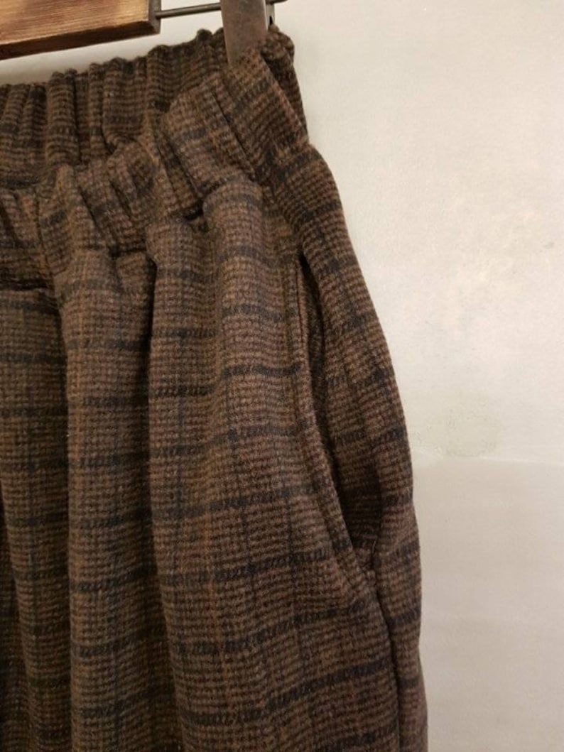 Women's Soft and Warm Plaid Acrylic Woolen Pants for Etsy India