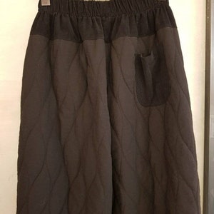 Quilted Cotton Balloon Pants with Corduroy Details – Black image 7