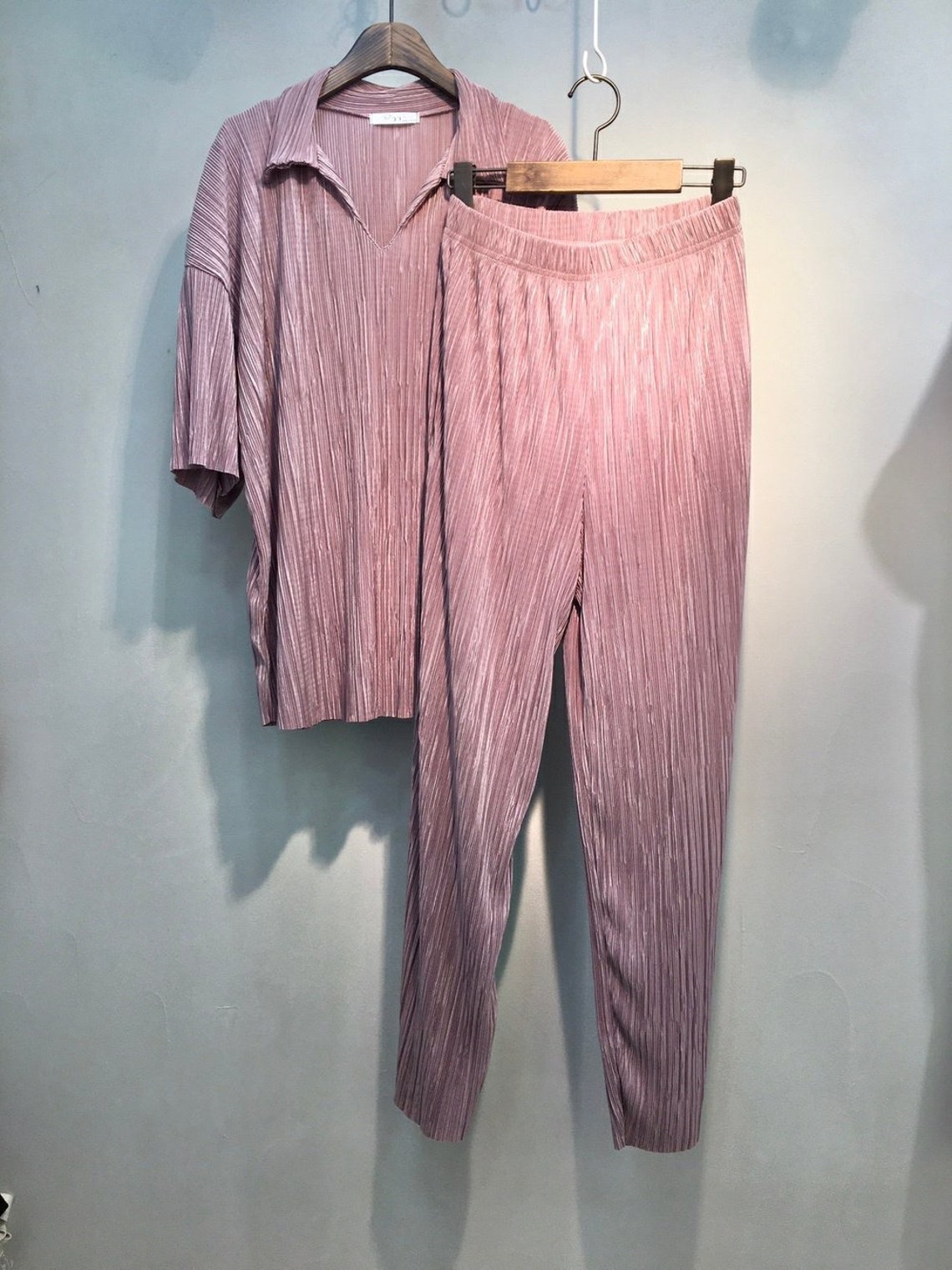 Luxury Pleated Two-Piece Set