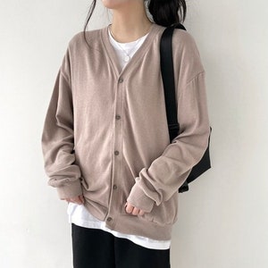Women’s Spring Basic Simple Button down Cardigan